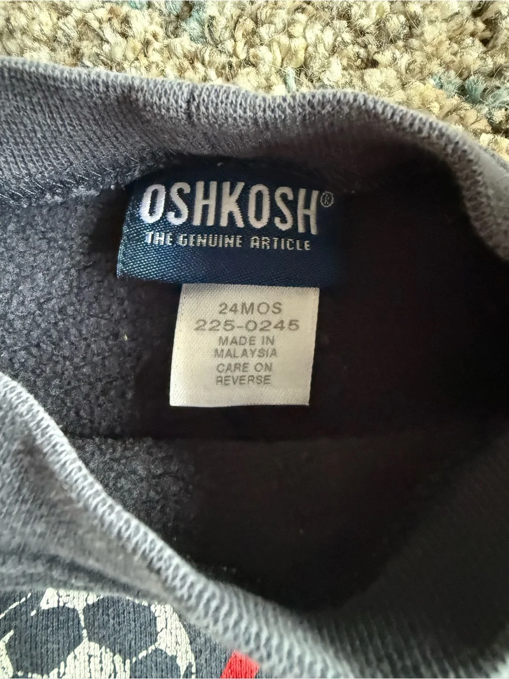 OshKosh B'gosh Navy Athletic Graphic Crewneck Sweatshirt